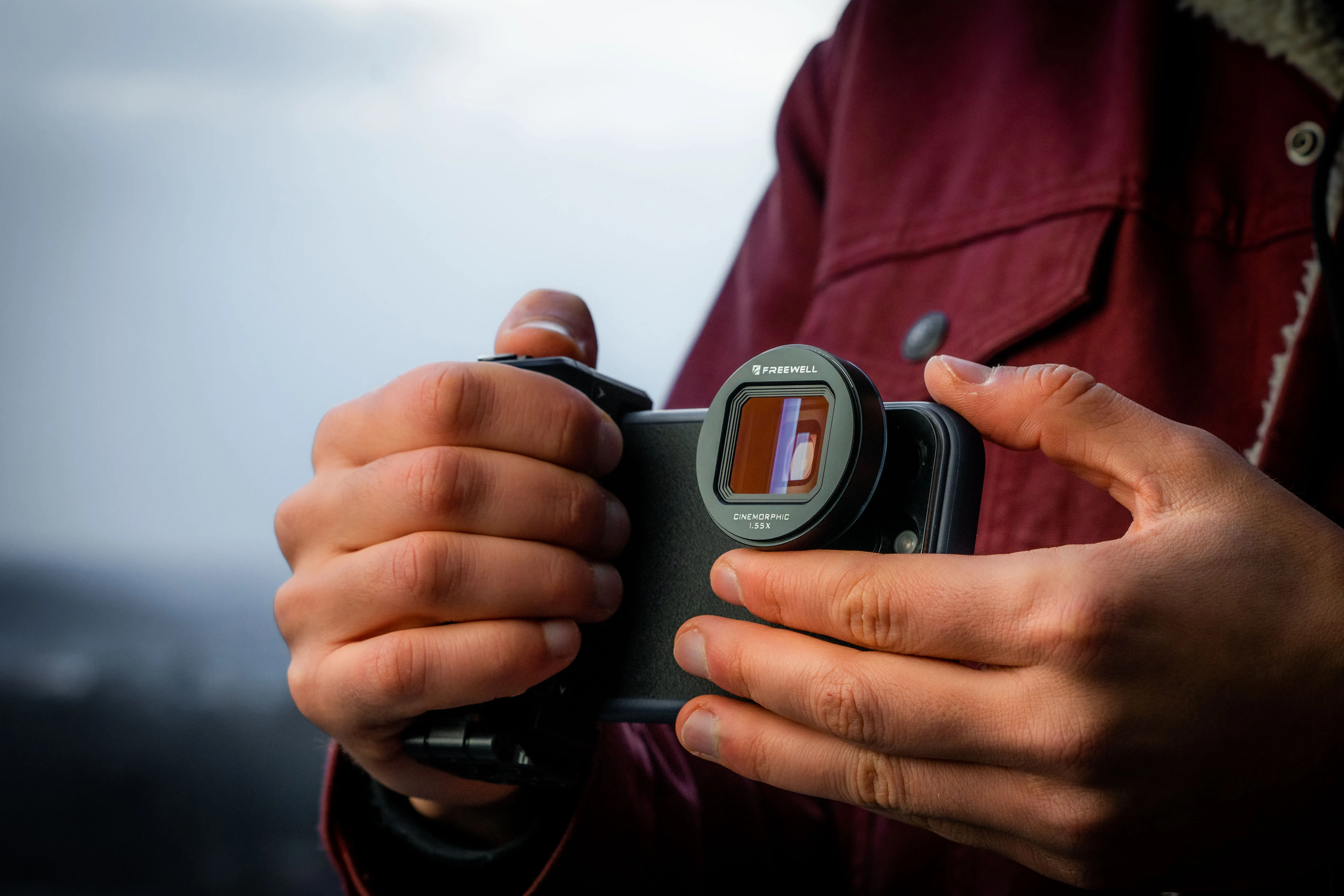 Анаморфный объектив Freewell Mega Kit 1 33x с фильтром CPL VNDXMIST 1-5 ND для iPhone 15/14 Pro и Max