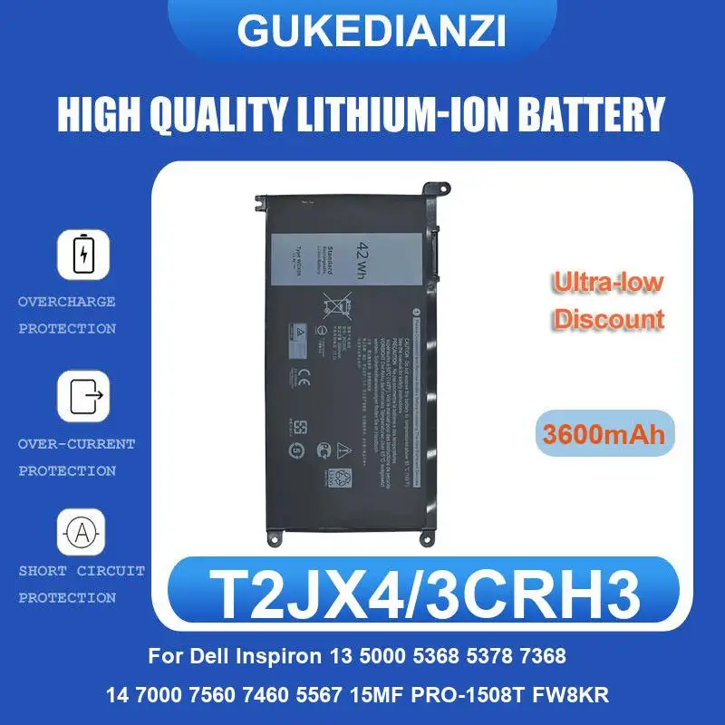 Фото Аккумулятор для Dell Inspiron 13 15 5000 7000 Series 5570 7579 Vostro 5468 P69G 3CRH3 7378 5567 XPS 9500 9510 9520 Precision 5550 №5