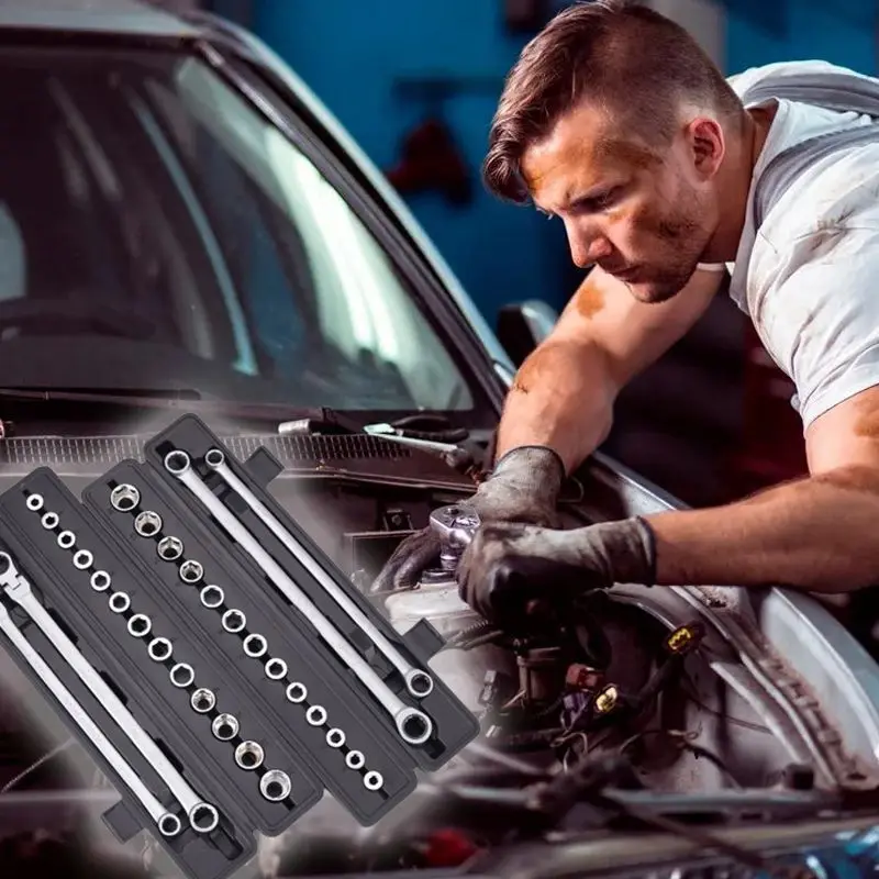 Набор торцевых ключей из хромованадиевой стали 15 шт