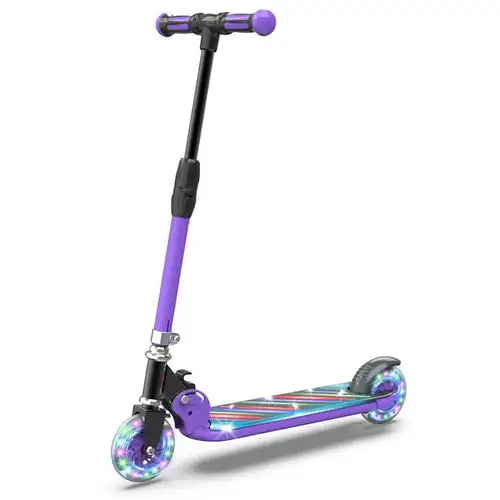 

Kick Scooter for Kids, LED Light Up Wheels and Pedal, 3 Adjustable Height(27, 29, 31inch) Suitable for Children of More Ages
