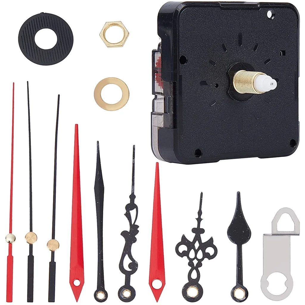 

2 Sets Silent Quartz Clock Movement Mechanism with Hands Clock Repair Parts DIY Clock Movement Kits for Clock Repair