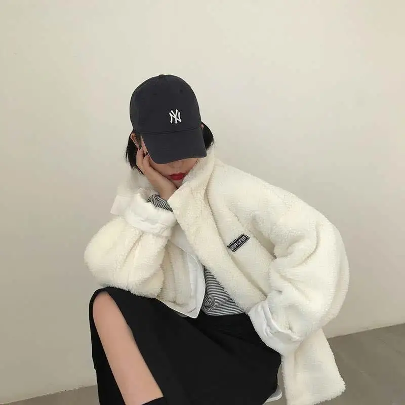 Both Sides Wear Winter Velvet Jacket Women New Retro Small Short Cotton Jacket Fashion Coat Clothes Women Korean Students Parkas