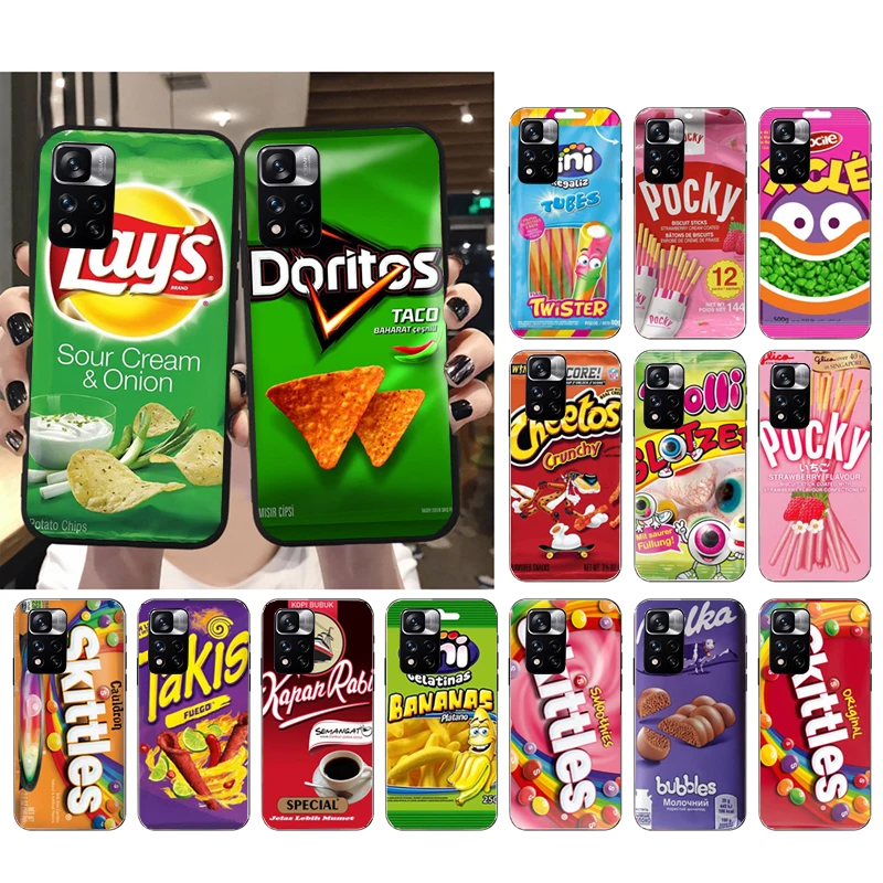 

Snacks Chocolate Biscuit Milk Phone Case for Xiaomi Redmi Note 12S 12 Pro Plus 11S 11 10 Pro 10S Note 12R Redmi 10 10C Funda