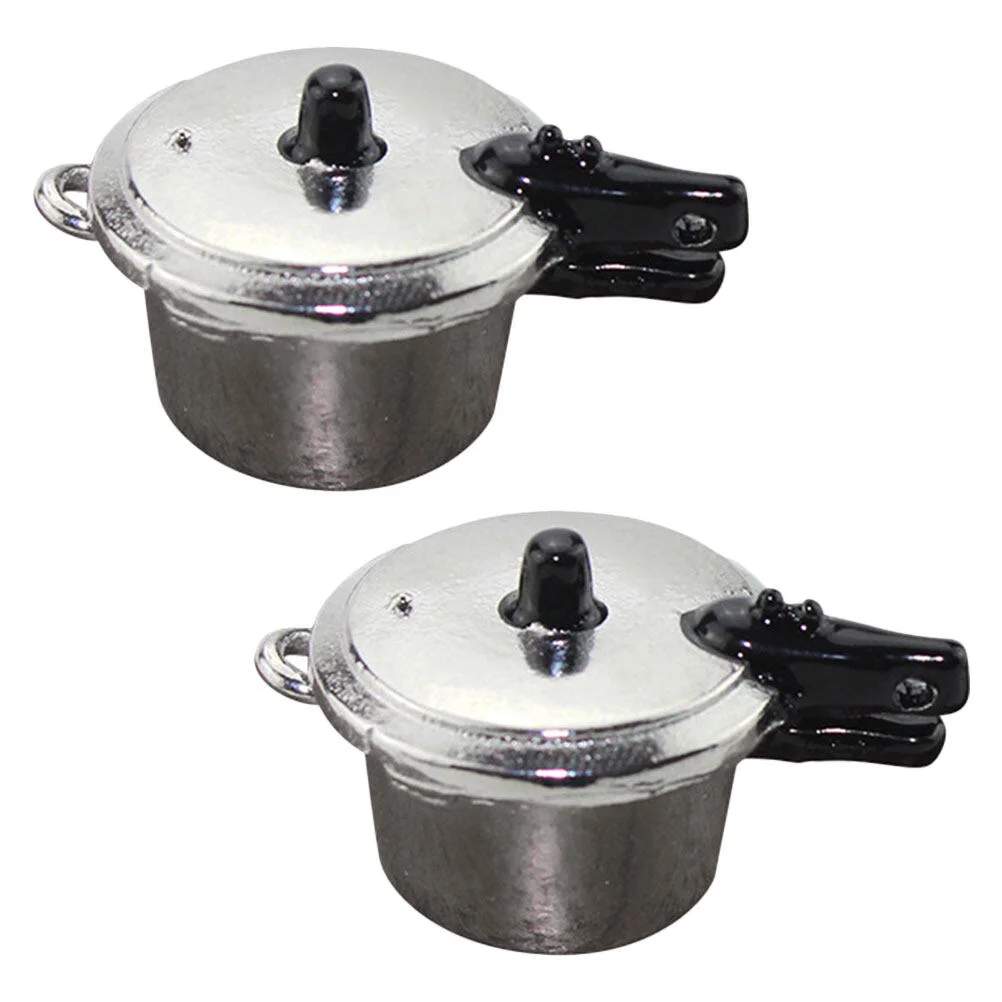 

Cooking Pot Mini House Accessories Decoration Simulation Pressure Cooker Cookware Model