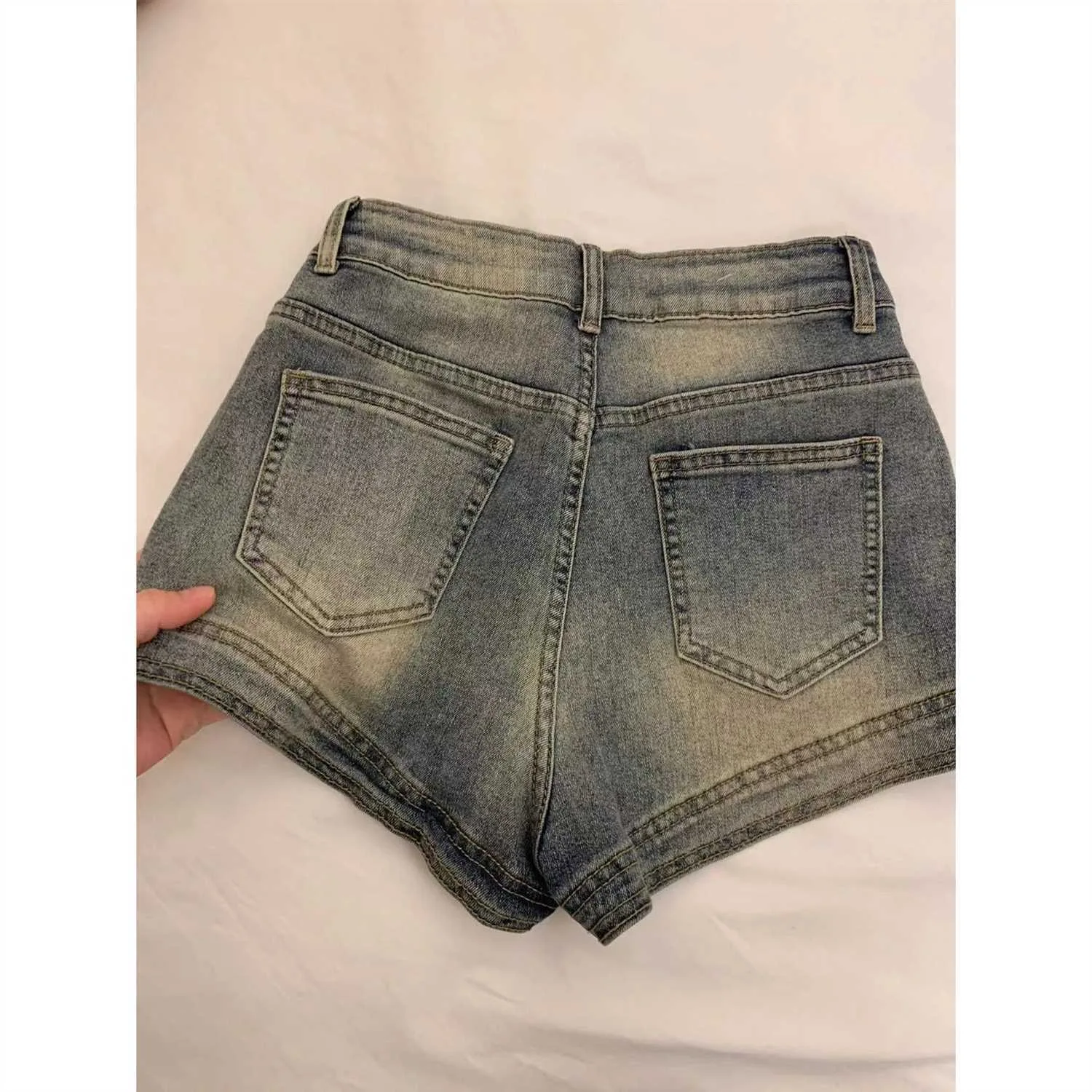 Винтажные микро джинсовые шорты мини женские летние облегающие горячие брюки