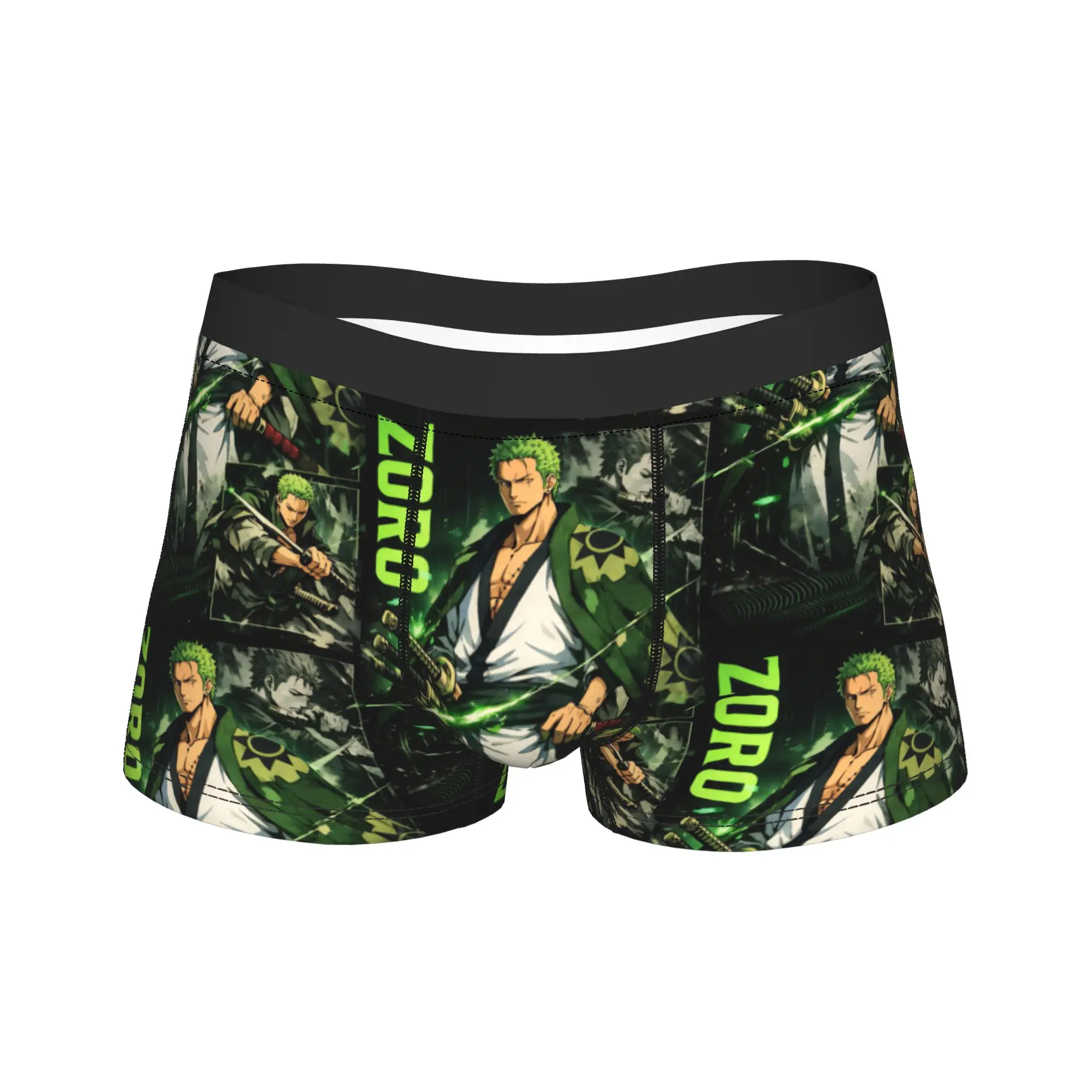Фото Мужские трусы-боксеры One Piece Zoro Wano Pirate, полиэстер, забавные, больших размеров, Luffy Homme №1