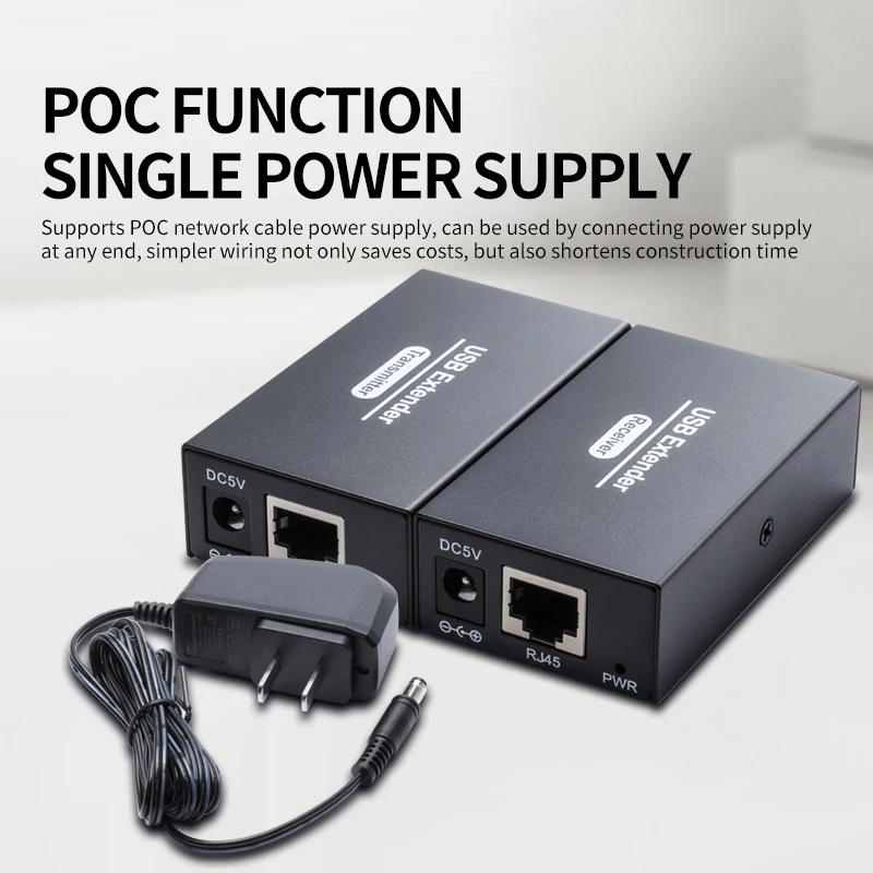 Фото 120 м удлинитель USB2.0 через Ethernet RJ45 Cat6, удлинитель UTP, 4 порта, концентратор USB 2.0, разветвитель для клавиатуры, мыши, принтера, U-диска №4