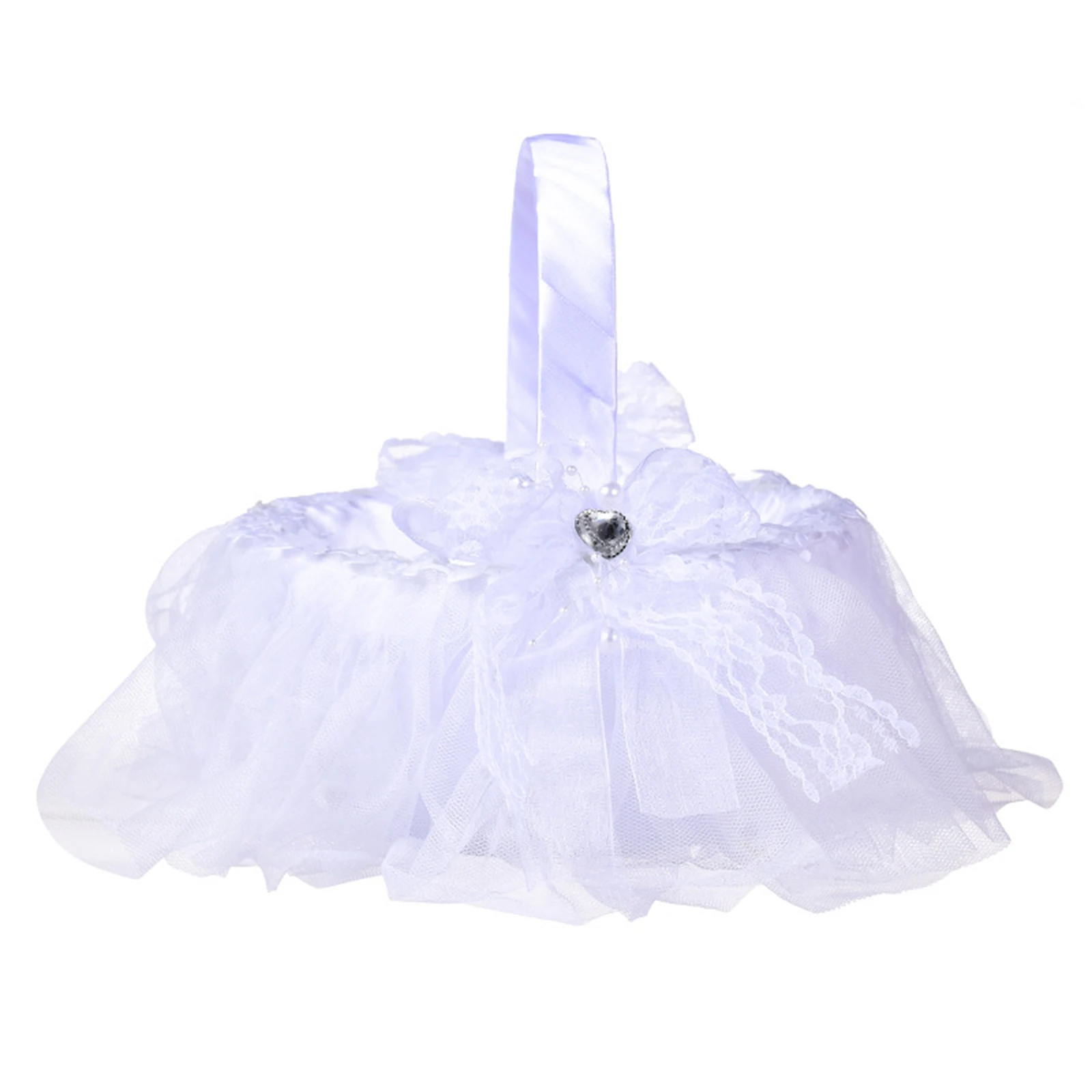 

Wedding Flower Basket With Bowknot Design Bridal Petals Basket for Wedding Ceremony Party Decoration wedding wedding wedding