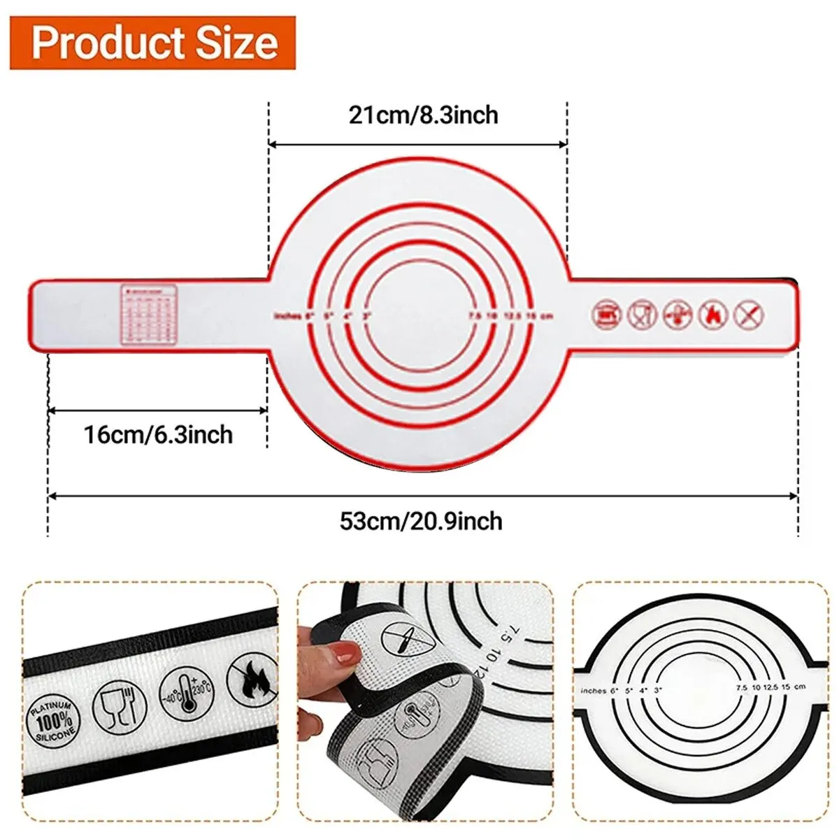 

Силиконовый коврик для выпечки с длинной ручкой