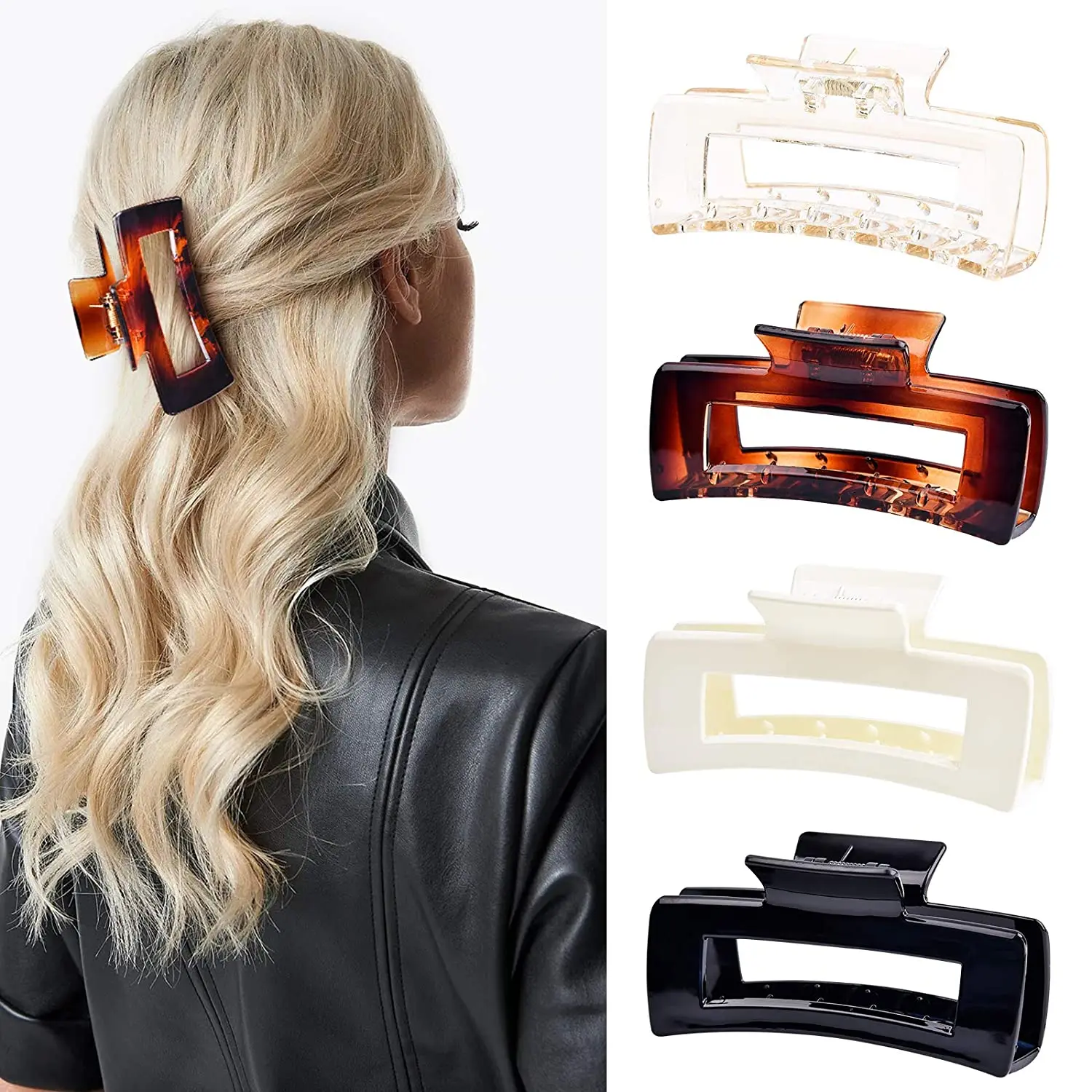 Ful Plastic Hair Claw Large Size Hair Clamps Claw Clip Crab Chic Hair Accessories Gift