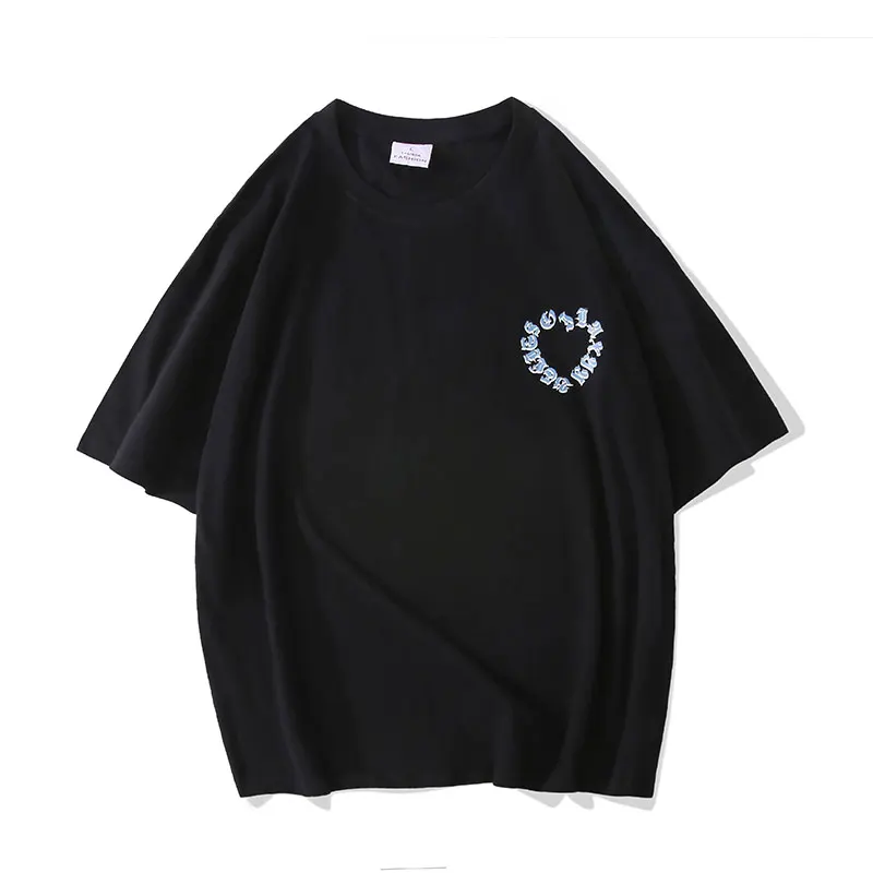 

Футболка мужская с коротким рукавом, модная тенниска в Корейском стиле Харадзюку, уличная одежда, цельный топ в стиле хип-хоп/панк, рубашка, ...