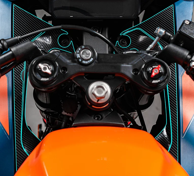 Для KTM RC390 2022 мотоциклетная Нескользящая подушка для топливного бака боковая