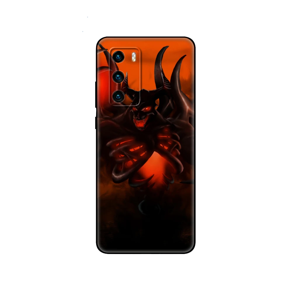 Черный чехол из ТПУ для Huawei P30 Lite Pro P40 LITE E P Smart 2020 Shadow Fiend Dota 2 |