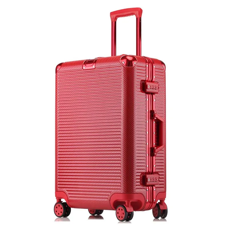 

High Capacity Rolling Luggage Spinner Suitcase On Wheels Cabin Trolley Aluminum Frame Travel Bag