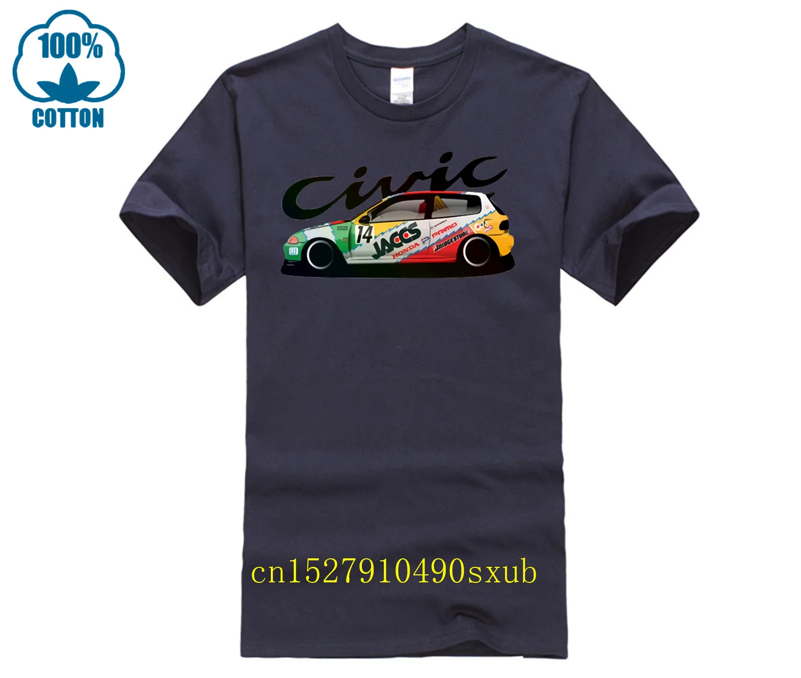 Civic Eg6 Jaccs 90s Jtcc Race Car T Shirt 2024 Newest Summer Men s Short