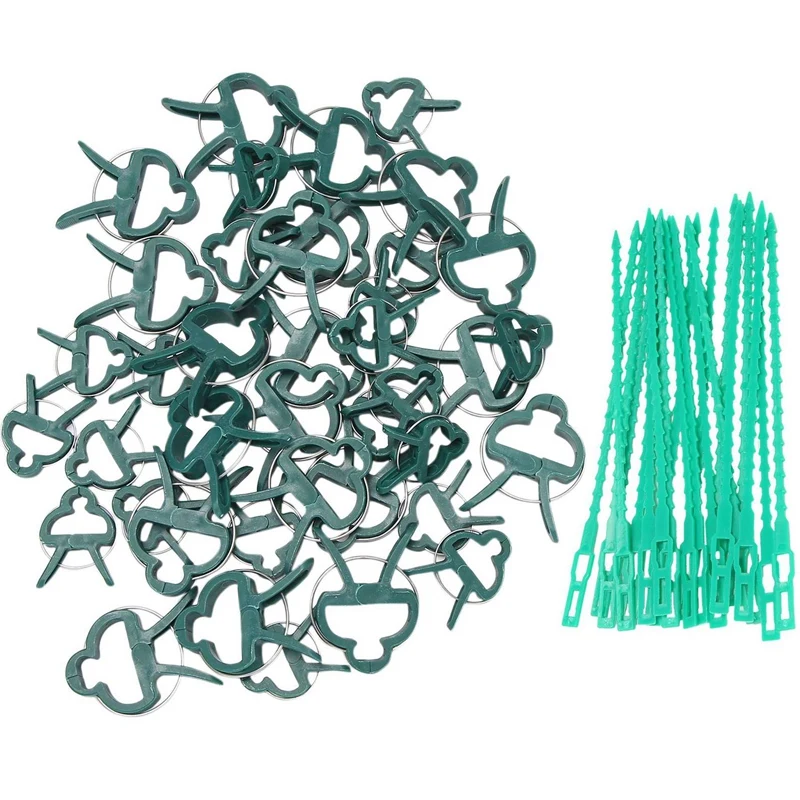 

60 шт., многоразовые зажимы для выравнивания стеблей растений