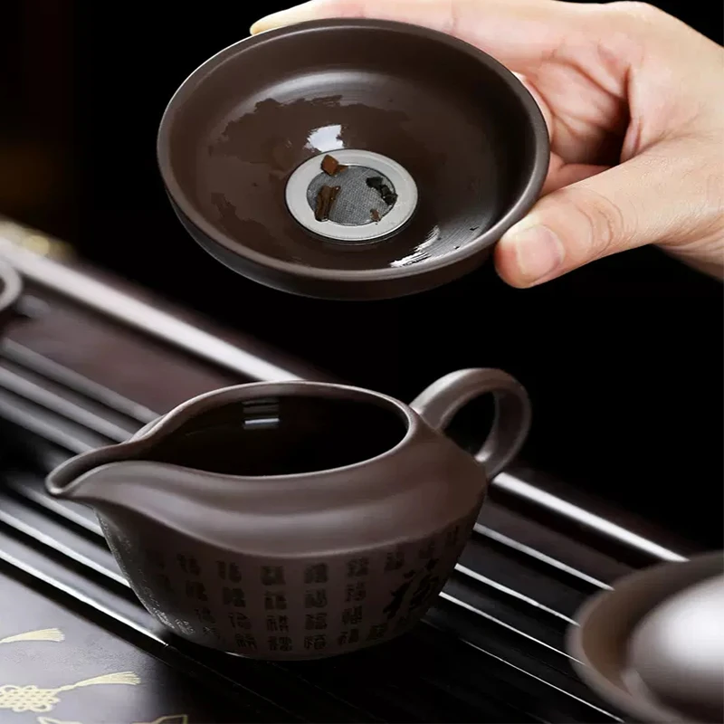 Высококачественный офисный чайный сервиз кунг-фу с фиолетовым песком и