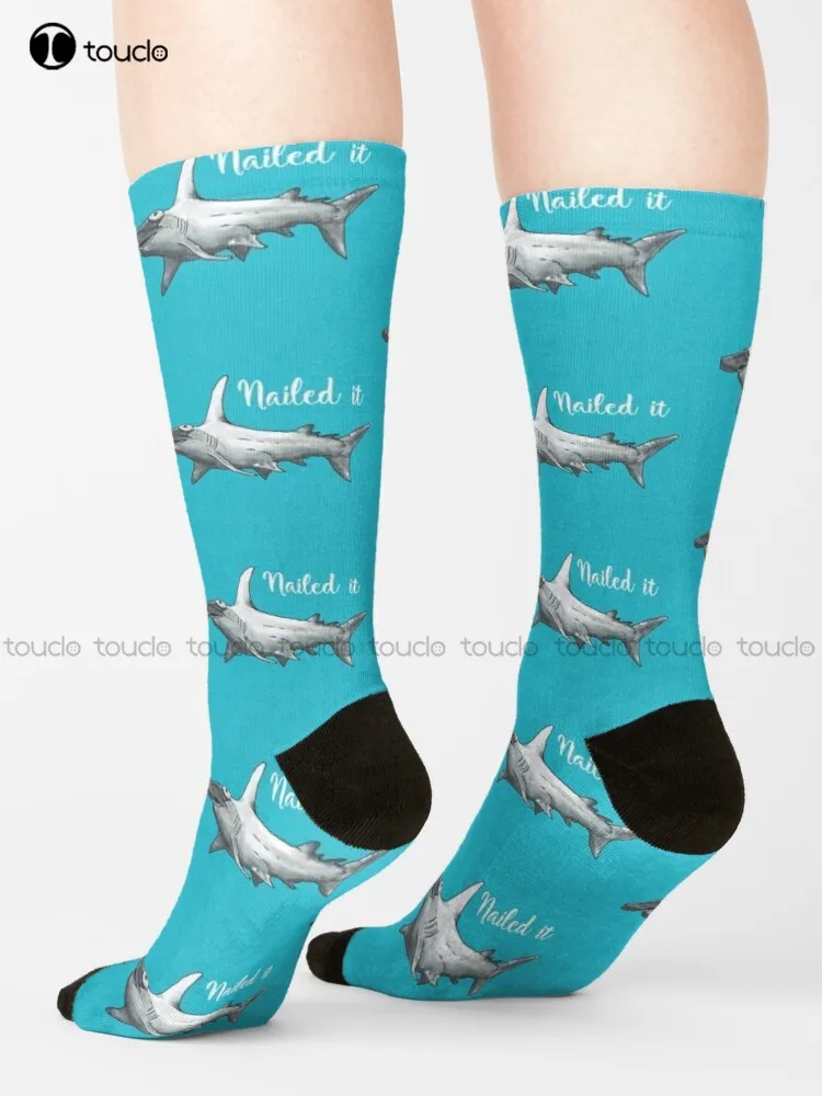 

Hammerhead Shark - Animal Series Socks Cotton Socks Fashion Creative Leisure Funny Harajuku Art Abstract Oil Painting Socks Art