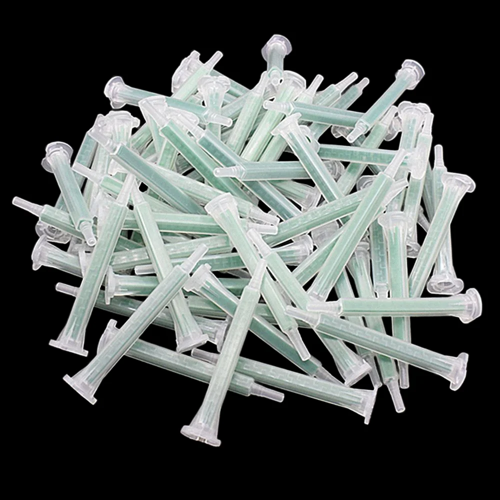 

50pcs Static Mixer Tube AB Glue Epoxy Adhesive Gun Dispenser Mixing Nozzle 83mm Applicator Plastic Mixing Nozzle Tube Tools Set