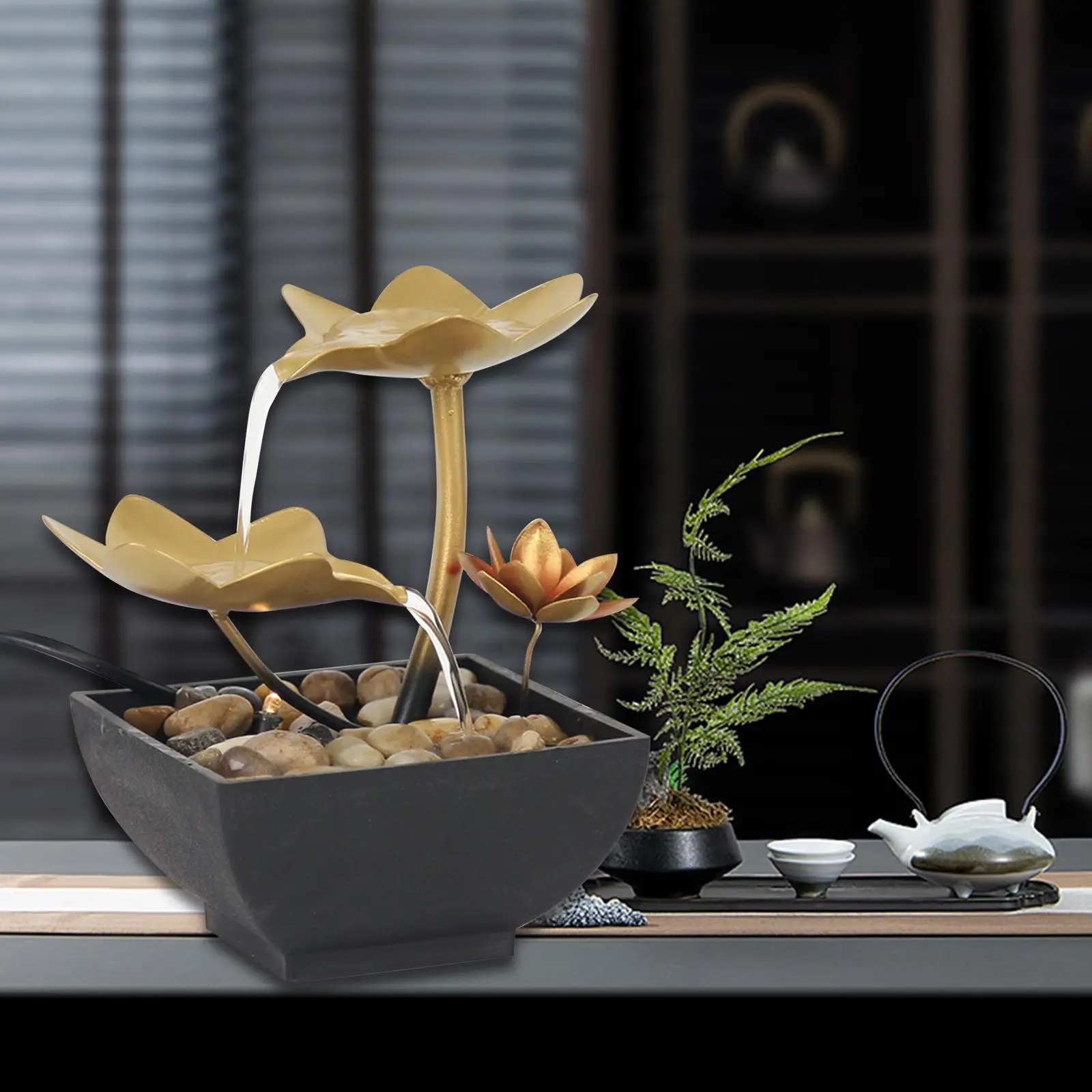 

Portable Waterfall Zen Meditation Fountain Includes Submersible