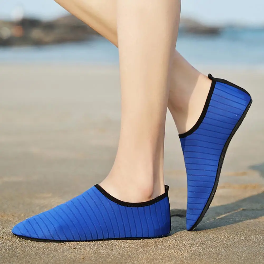 

Босоножки для мужчин и женщин, Нескользящие, для водного спорта, пляжа, плавания, погружения, с принтом в полоску, обувь для йоги, танцев, плав...