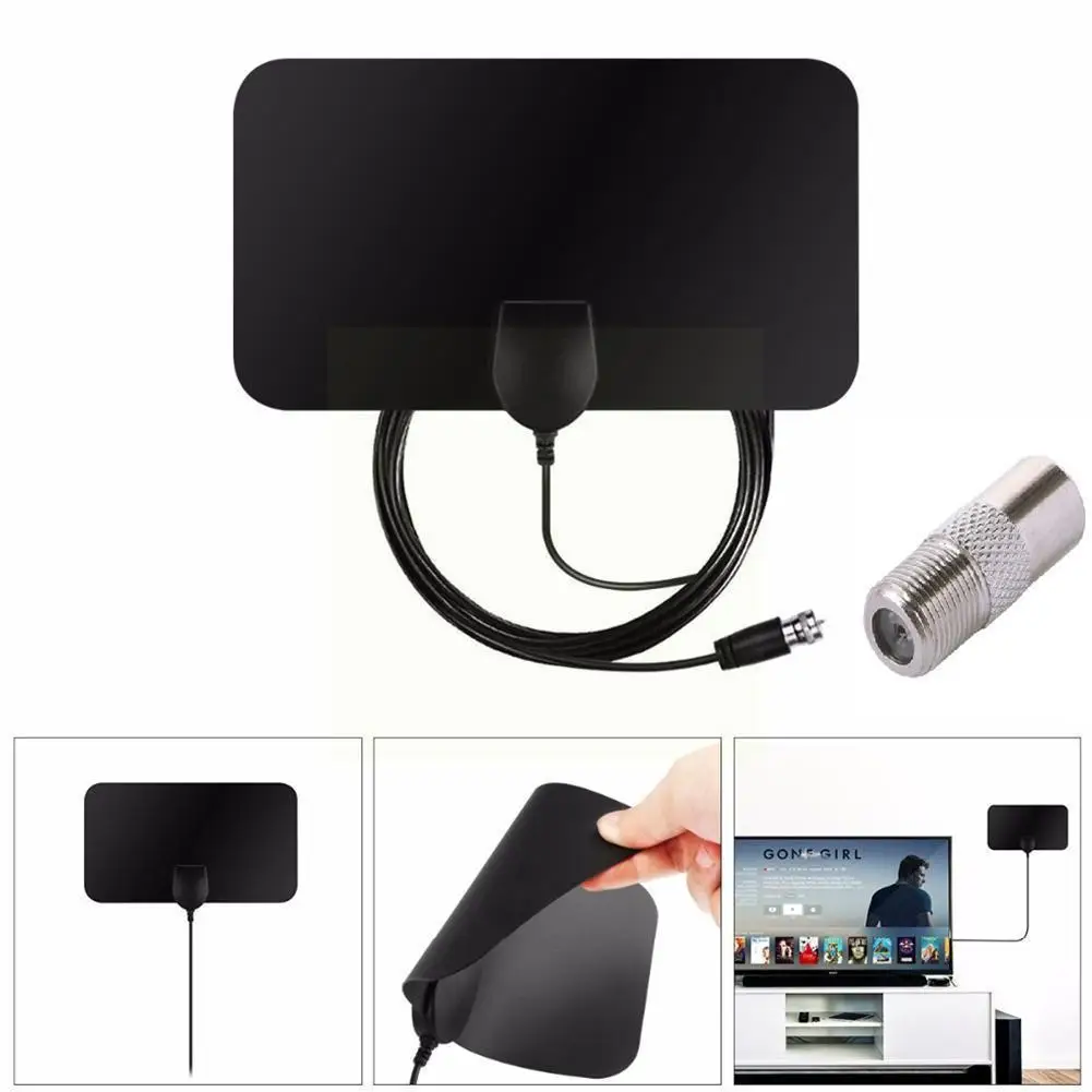 

Kebidumei 4k 25db High Gain Tv Dtv Box Digital Tv Plug Booster Aerial Design Active Antenna 50 Flat Eu Miles Indoor U6h7