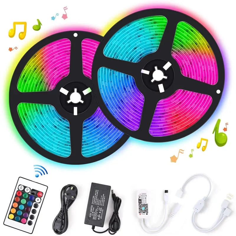 

Лента светодиодная 32, 8 футов/10 м, с пультом ДУ