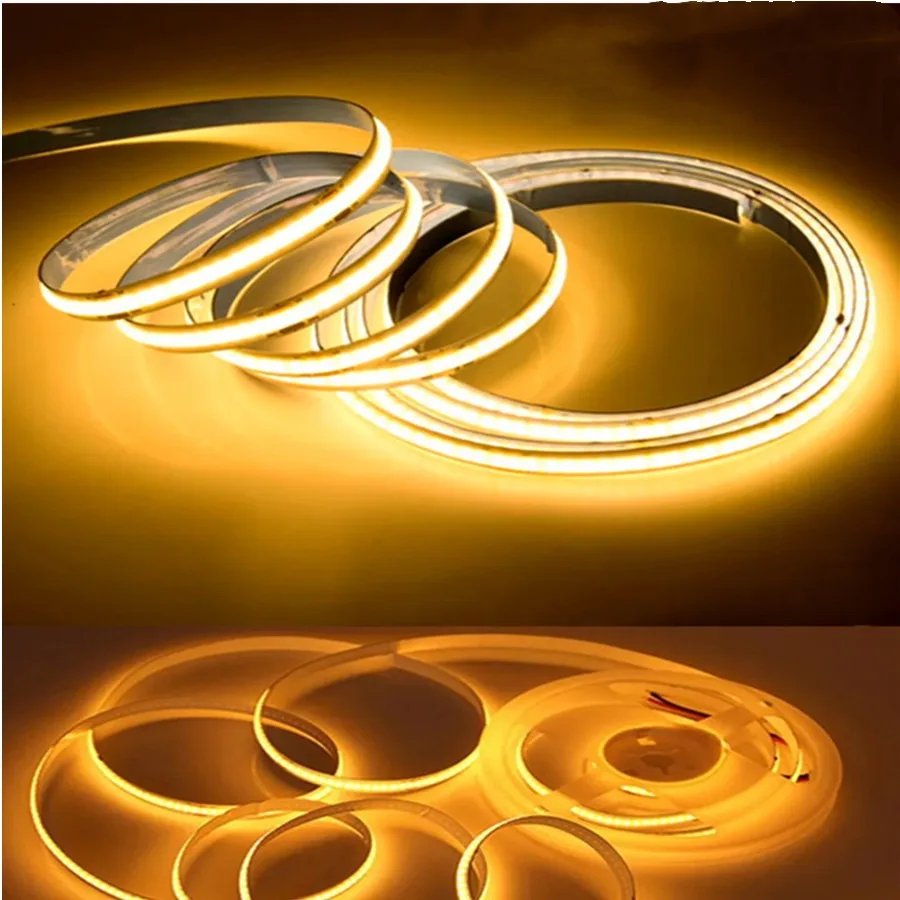 Светодиодная лента 10m COB 24V 12V с регулируемой яркостью 480 LED высокая яркость гибкая
