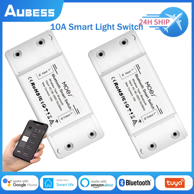 Умный светильник ель света Aubess 10 А Bluetooth-совместимый релейный модуль таймер