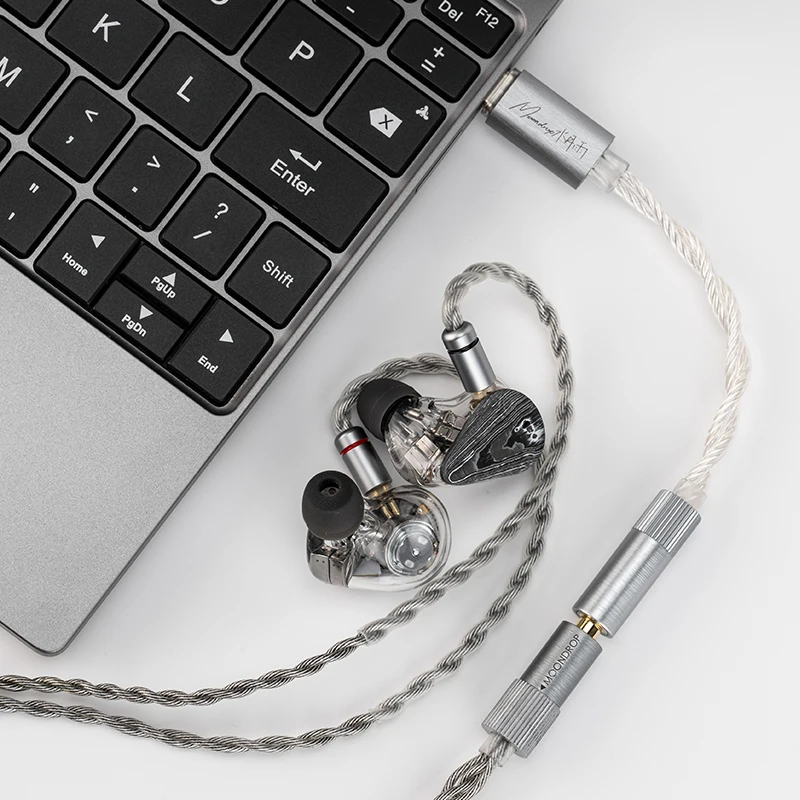 Фото MOONDROP ECHO-A Высокое разрешение 3,5 мм односторонний портативный ЦАП/усилитель USB-C декодерный усилитель №4
