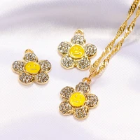 10pcs gold color fashion crystal jewelry charm for fine jewelry making high quality fingings accessories diy necklace earrings