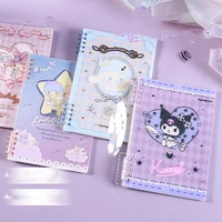 kawaii sanrio notebook cinnamoroll my melody kuromi accessories cute beauty cartoon anime diary work study toys for girls gift