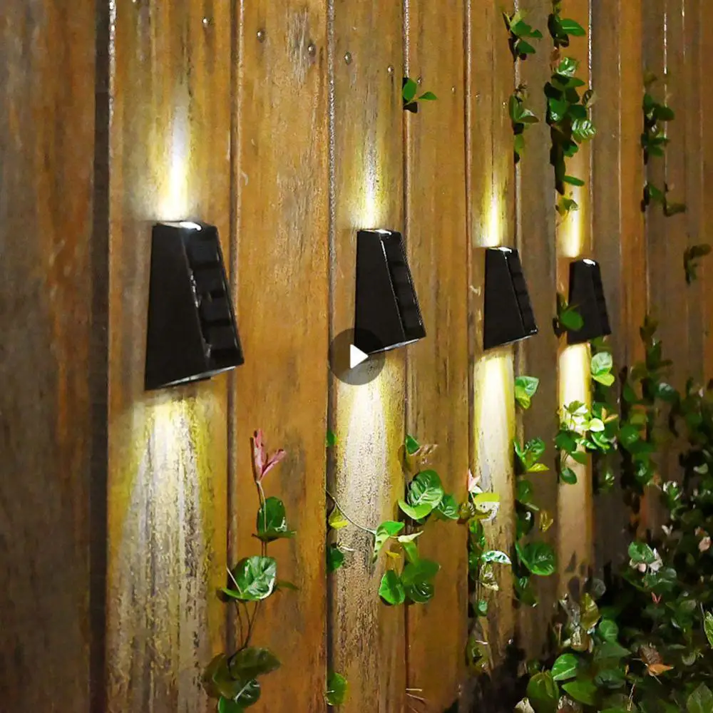 

Outdoor LED Solar Lamps Decoration Garden Courtyard Home Wall Washer Lights Outdoor Waterproof Up And Down Luminous Wall Lamp