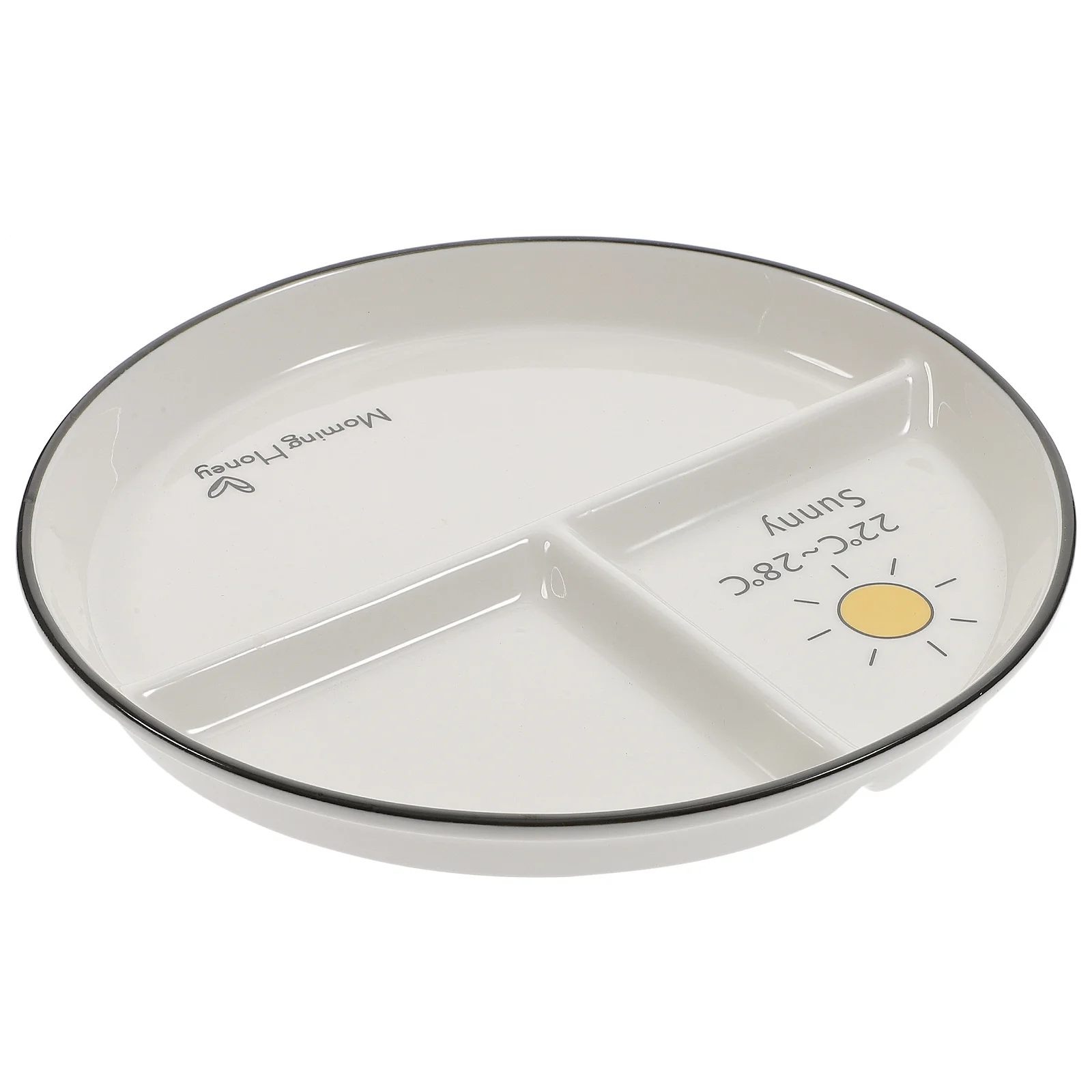 

Plate Plates Divided Portion Ceramic Dish Kids Control Porcelain Food Weight Loss Dinner Bariatric Adults Steak Compartment