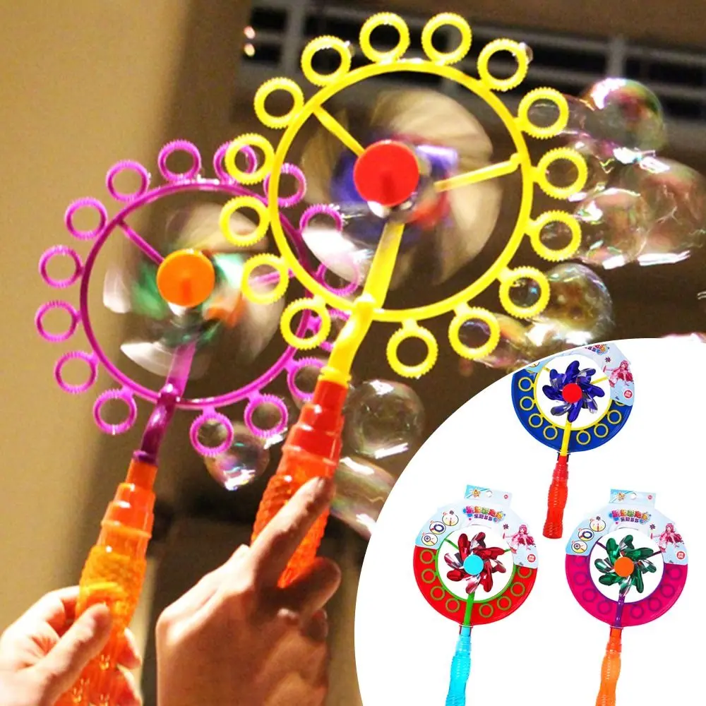 

Blower Set Kids Toys Children Bubble Wand Soap Bubbles Maker Windmill Bubble Blowing Bubble Tool Bubble Machine