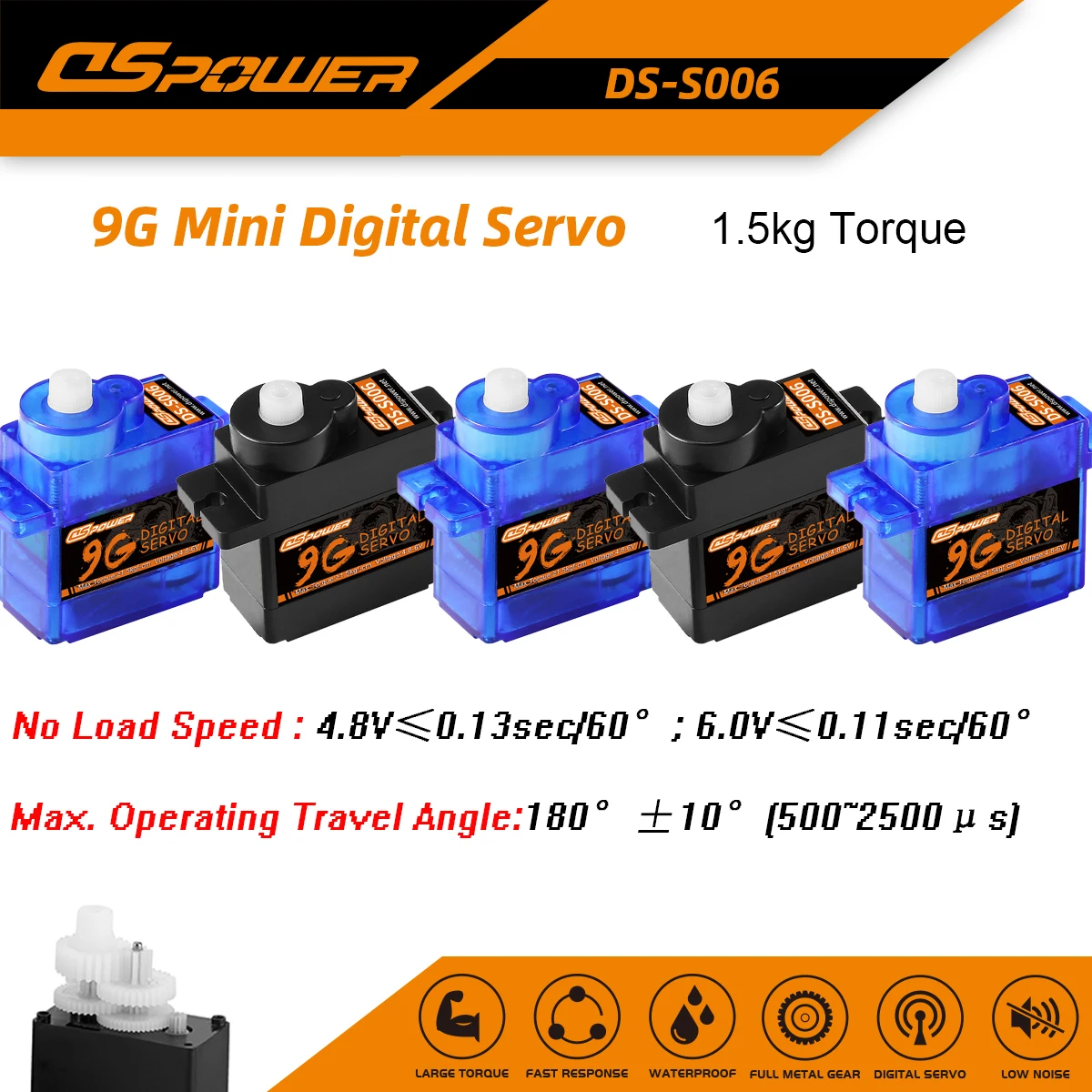 

1/5/10/20PCS DSpower 9g Mini Digital 4.8-6V Servo Core for RC Car 450 Helicoper SCX24 WLtoys k969 Micro Q Airplane Fixwing Robot
