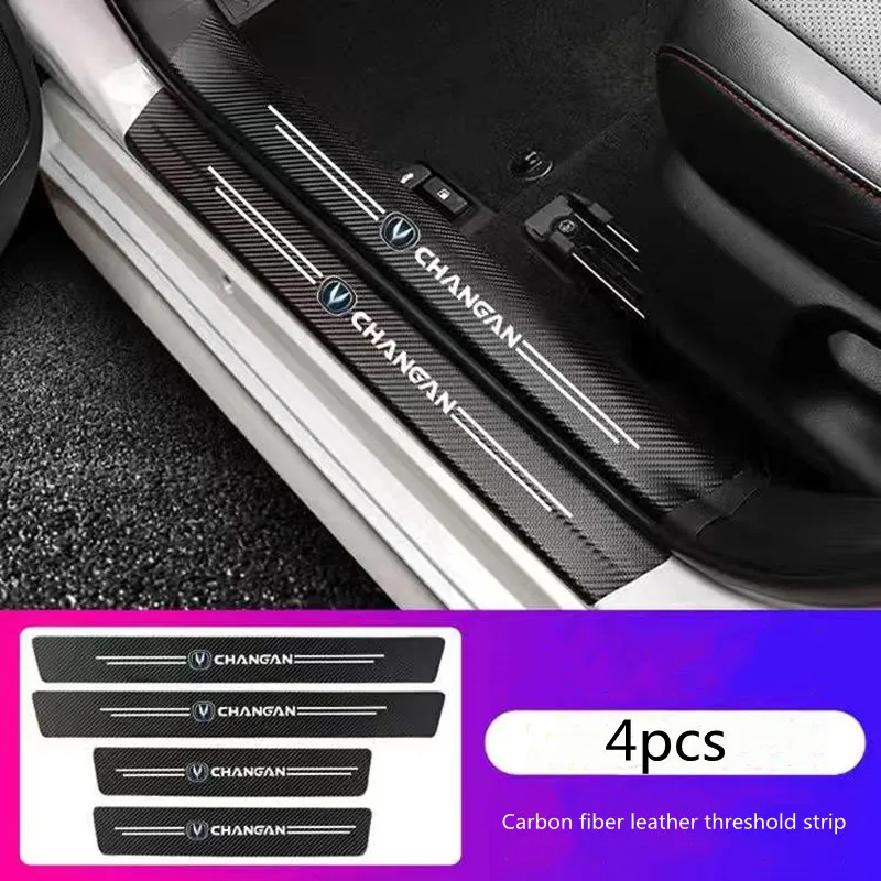 

Suitable for Changan CS75Plus Yidong XT/CS55/CS35 modified carbon fiber door threshold strip welcome pedal decorative stickers