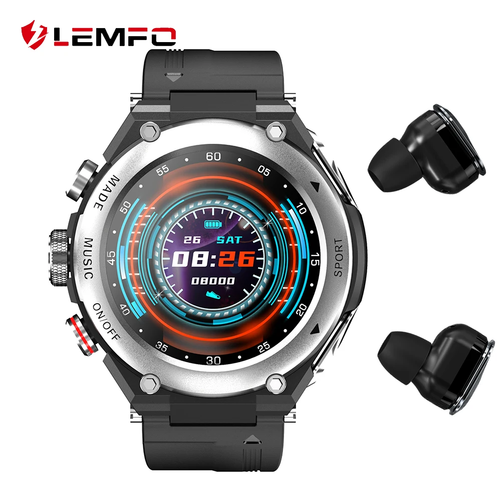 

T92 Smart Watch Men Bluetooth Call TWS 5.0 Earphone Call Play Music Waterproof Sport Smartwatch New 2022 For Android iOS