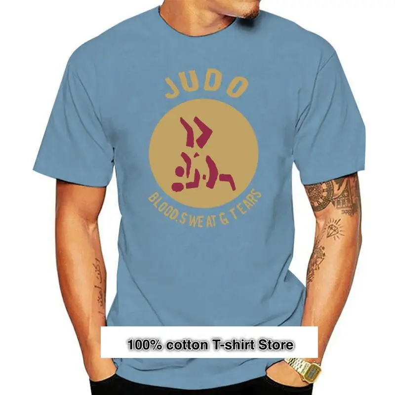 

Camiseta de cuello redondo con estilo de Judo sangre sudor lágrimas