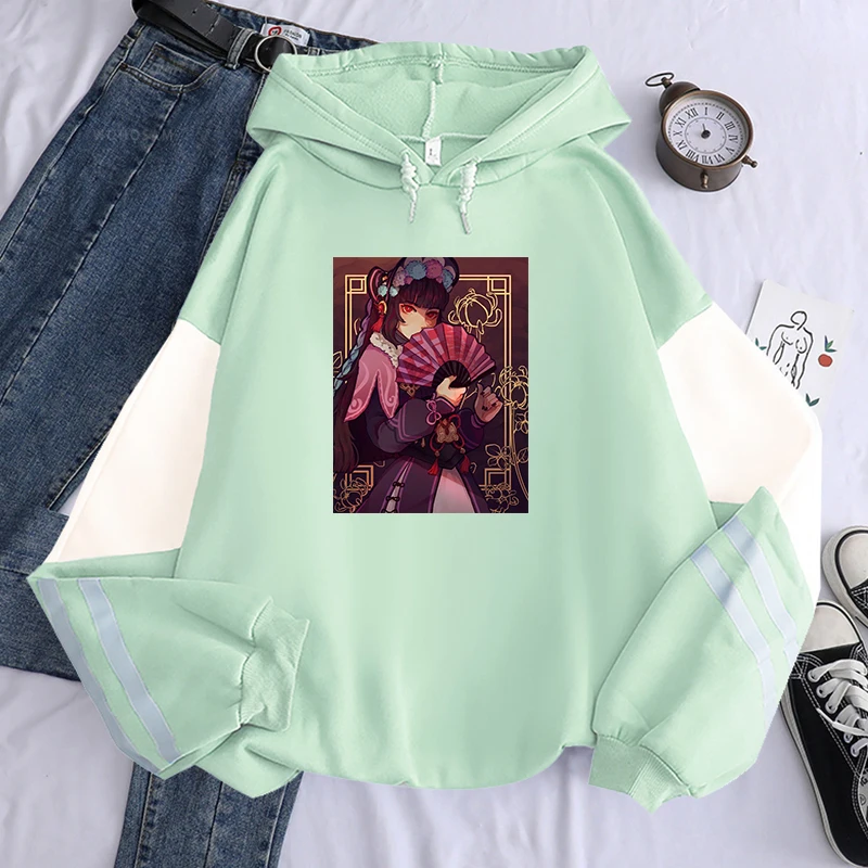 Модная Толстовка с принтом героев китайской игры Genshin Impact худи забавным
