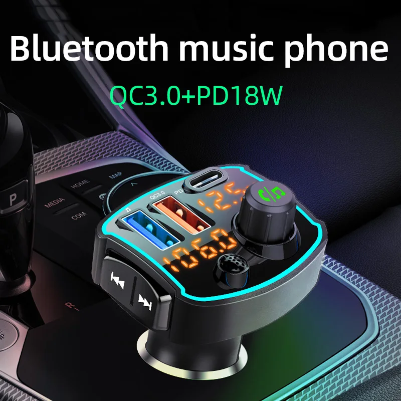 

Автомобильный MP3-плеер, приемник Bluetooth 5,0, FM-трансмиттер, автомобильное зарядное устройство QC3.0 PD18W, быстрая зарядка, U-диск, музыкальный плеер