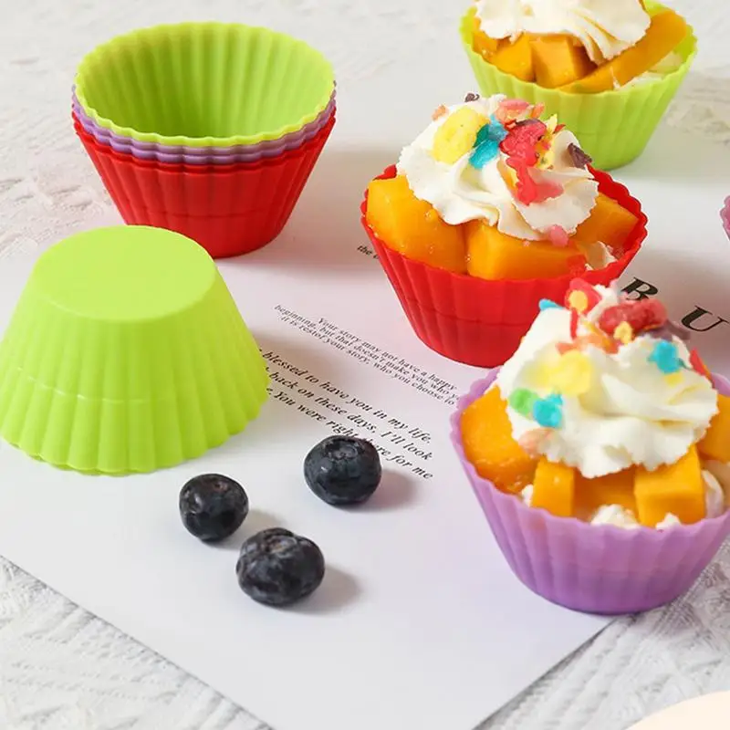 

6 шт., зеркальная форма, многоразовая подкладка для выпечки маффинов, «сделай сам», круглая форма для печенья, торта, конфет, инструменты для ...