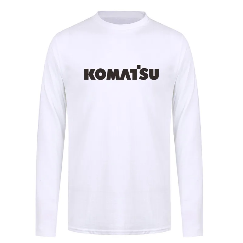 Качественная футболка Komatsu для лесного хозяйства мужская повседневная с длинным