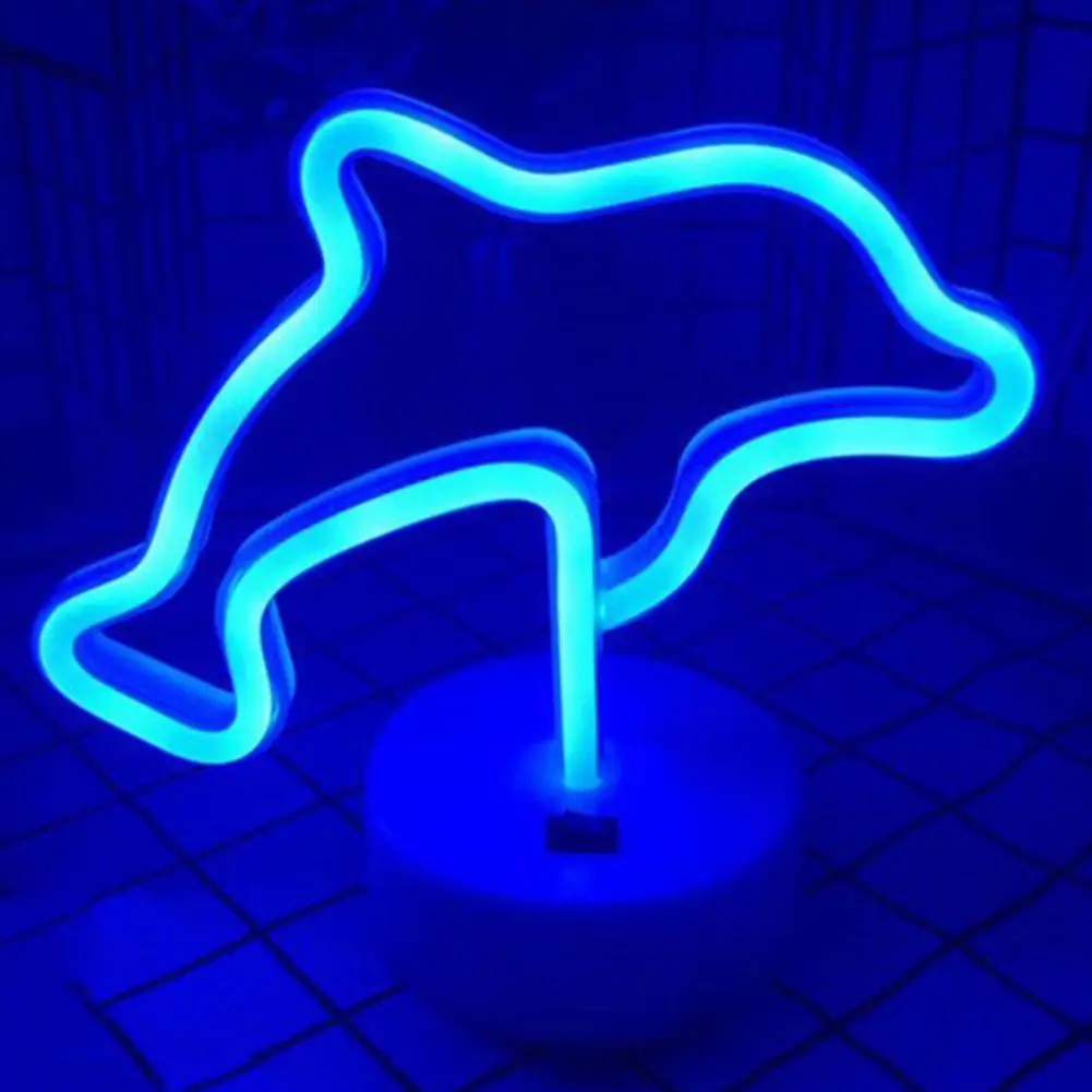 

Led Neon Sign Super Bright Led Neon Light Battery-powered Dolphin-shaped Desktop Decoration Energy-saving Eye-catching Neon Sign