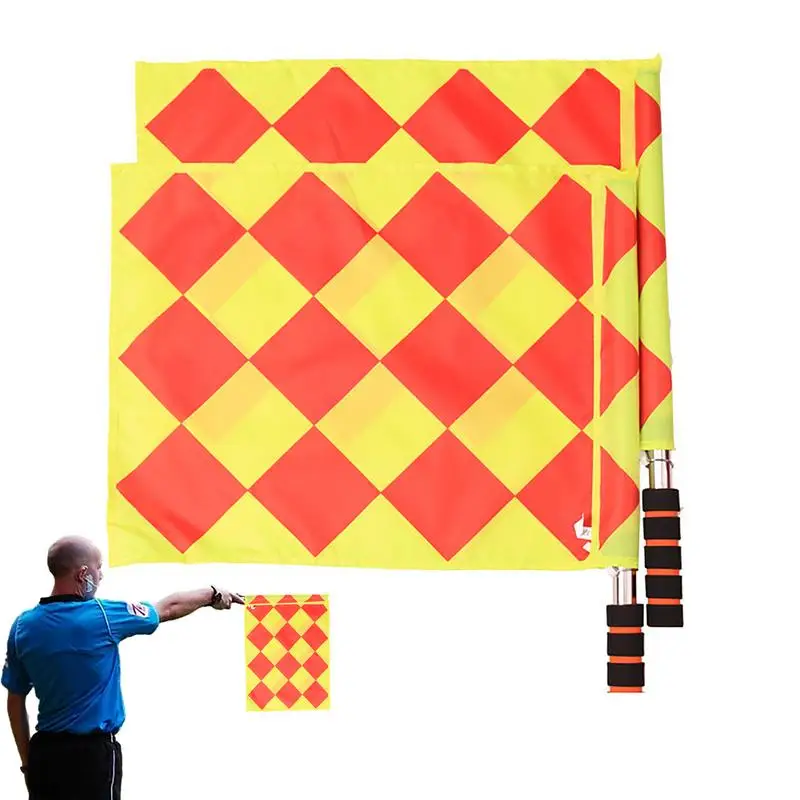 

Флаг рефери водонепроницаемый, 2 шт., флаги футбольной команды, Женский флаг для спорта, футбола, баскетбола с сумкой для хранения