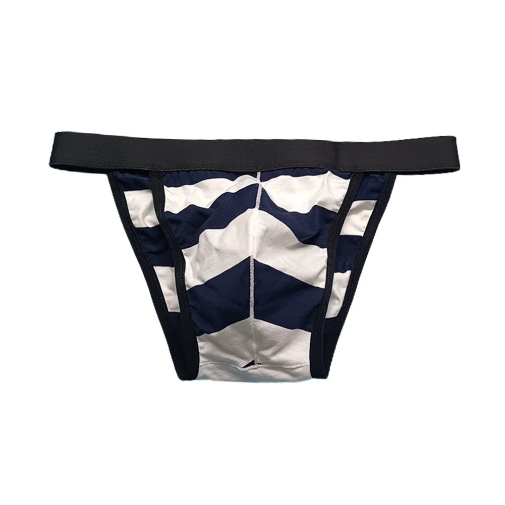 

Men Thongs U Convex Underwear High Elastic Stripe Camouflage Bikini Brief G-String High Fork Underpants Short Cotton Calzoncillo