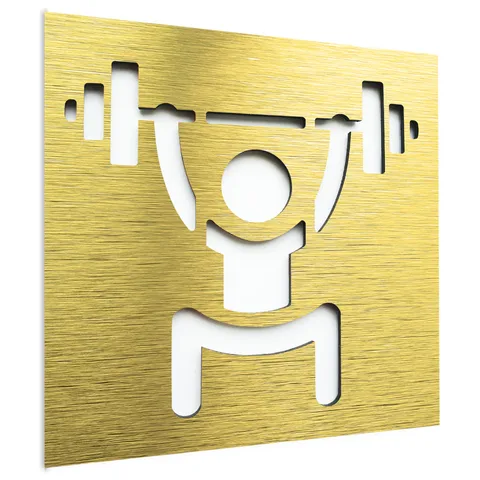Индивидуальная композитная алюминиевая доска, дверной знак для тренировочной комнаты, настенный знак для тренажерного зала, персонализированный знак с номером для обновления квартиры