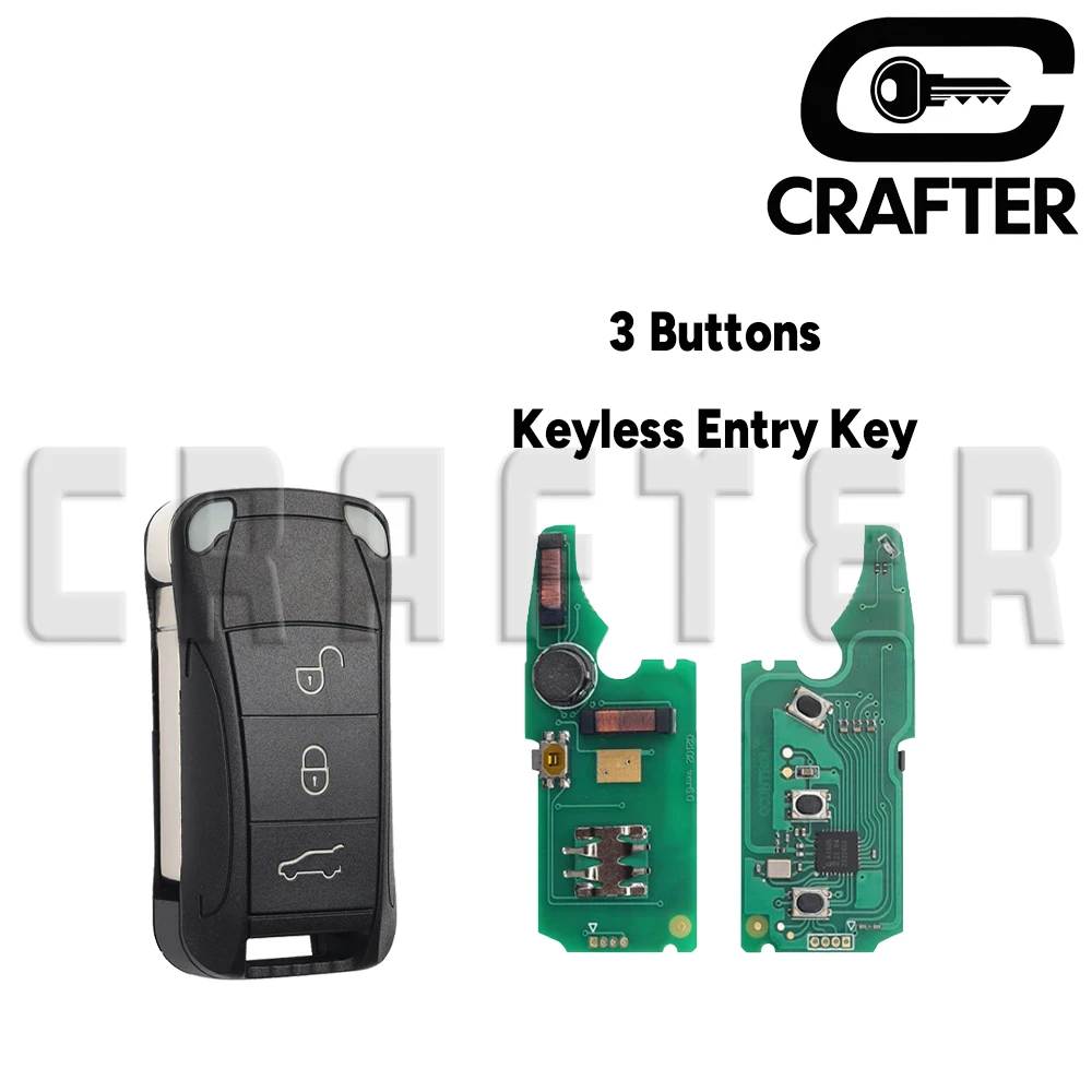 Ключ Crafters KR55WK45032 CHIP ID46 315/433 МГц, откидной дистанционный ключ без ключа для Porsche VW Bentley Continental GT Flying Spur
