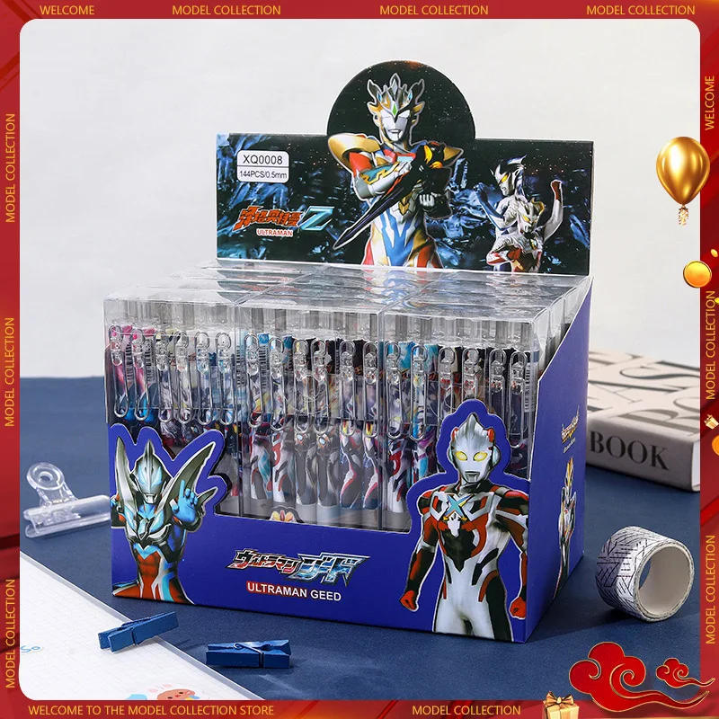 Гелевая ручка с мультяшным рисунком аниме Ultraman для мальчиков, японское творческое черное искусство Zero Tiga для студентов, канцелярские принадлежности оптом
