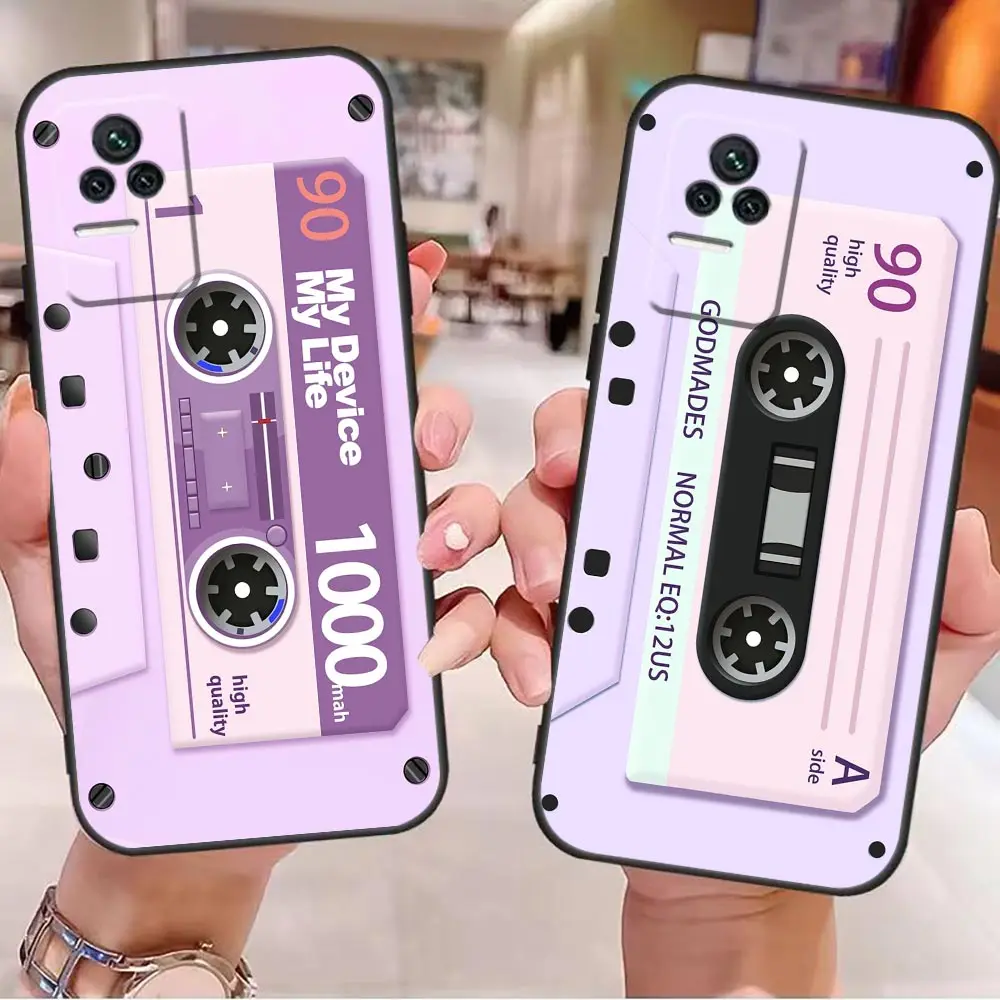 

Retro Classical Old Cassette Tape Case For Redmi K50 Case For Redmi K50 K40 K40S 10C 10 9T 9C 9A 9 8A 8 7A 7 6A 6 Pro Plus Cover